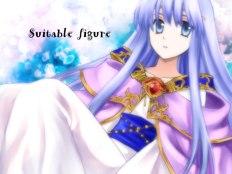 74 blue_eyes blue_hair cape circlet dress fire_emblem fire_emblem:_seisen_no_keifu gem jewelry long_hair smile solo very_long_hair yuria_(fire_emblem)