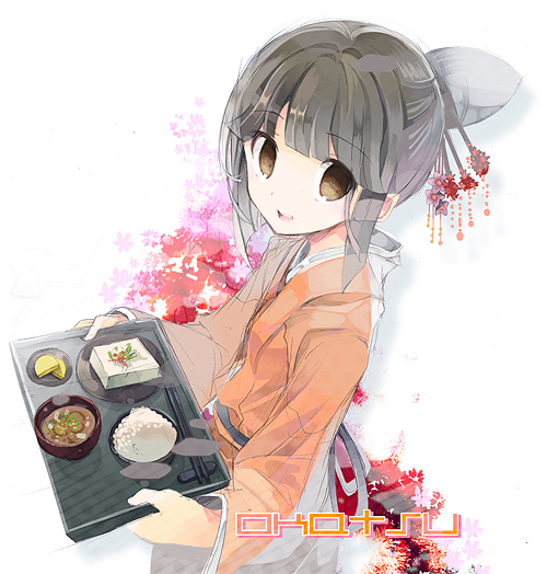brown_eyes brown_hair fruit_punch hair_ornament hair_up inazuma_eleven inazuma_eleven_(series) inazuma_eleven_go inazuma_eleven_go_chrono_stone japanese_clothes long_hair okatsu_(inazuma_eleven)