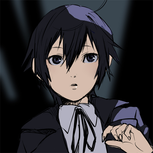 androgynous blue_eyes blue_hair crossdressing detective female looking_away lowres moru_moru_moru persona persona_4 reverse_trap shirogane_naoto short_hair solo tomboy wavy_hair