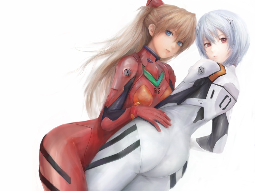 ayanami_rei neon_genesis_evangelion souryuu_asuka_langley tagme white