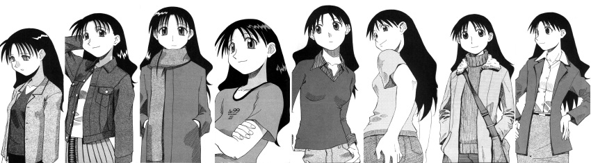 azuma_kiyohiko azumanga_daioh azumanga_daiou coat highres long_image official_art tanizaki_yukari wide_image