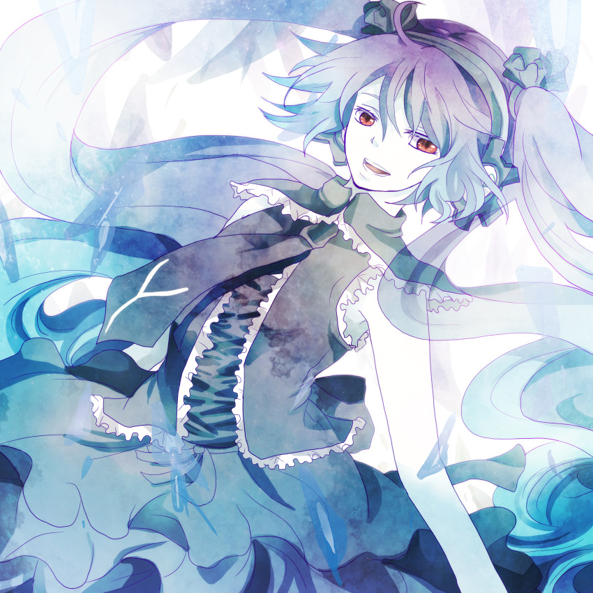 absurdres anti_the_holic_(vocaloid) frills hatsune_miku hatsune_miku_no_shoushitsu_(vocaloid) highres long_hair project_diva project_diva_2nd rio_(e2759) solo twintails very_long_hair vocaloid