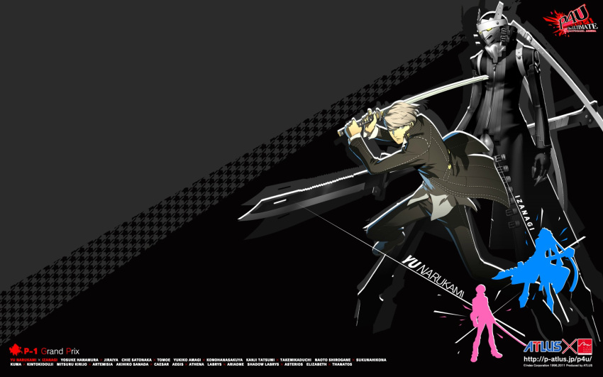 izanagi katana narukami_yuu persona persona_4 sword watermark weapon