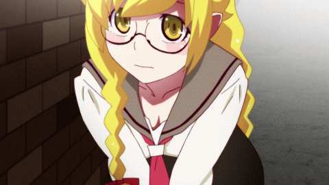 Safebooru - 1girl animated animated gif blonde hair glasses