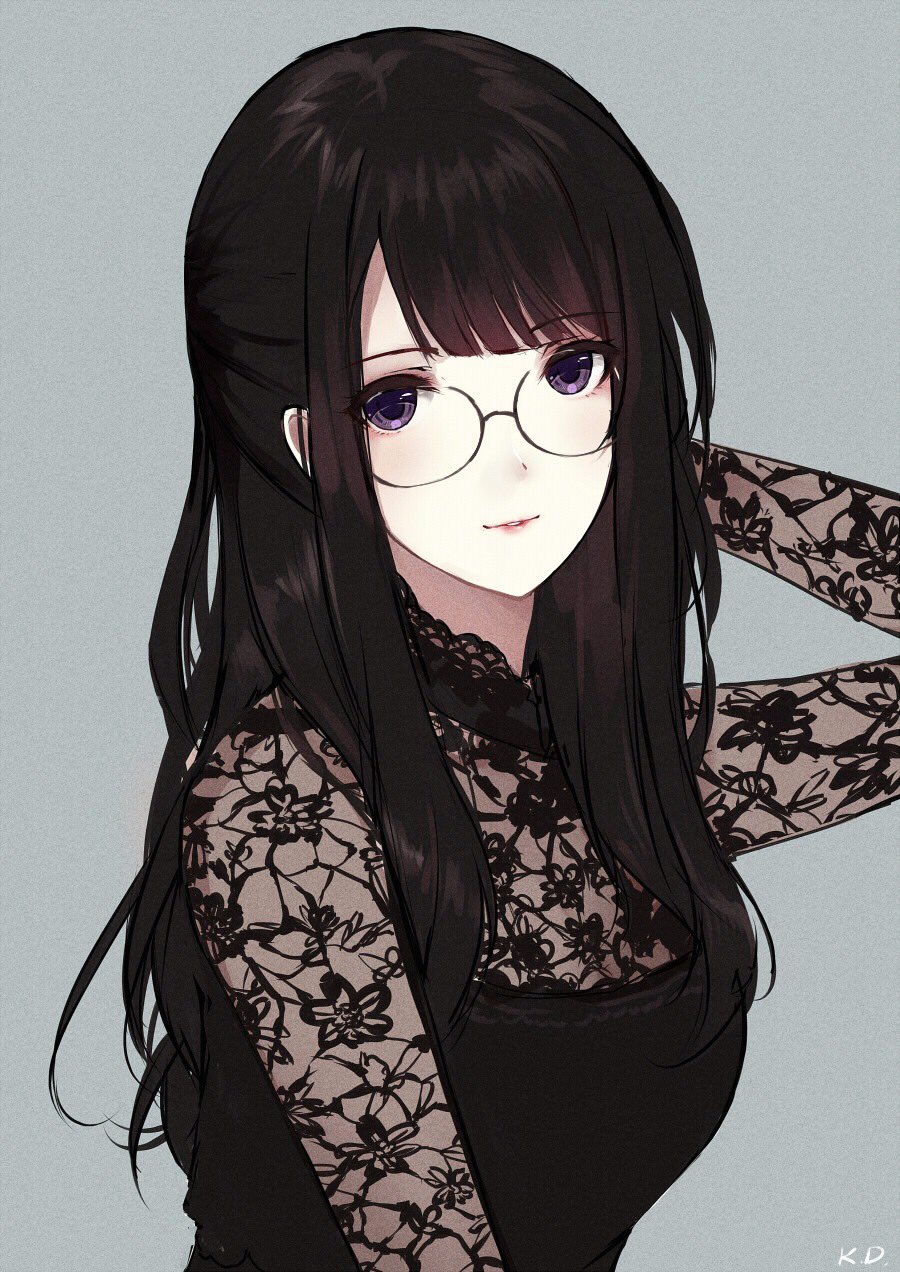 Black hair glasses