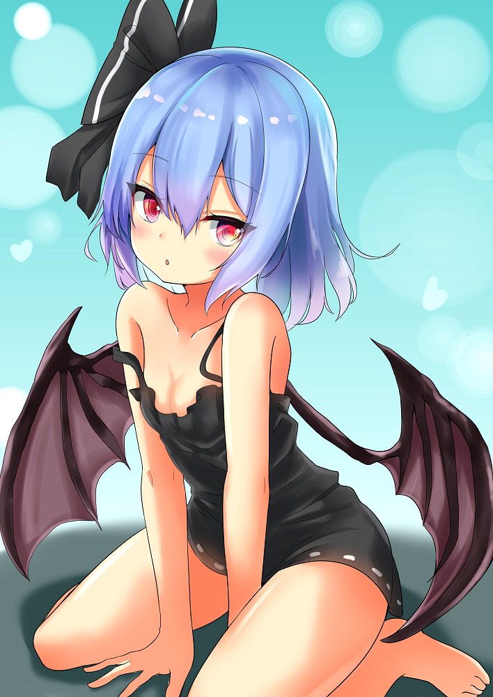 Demon Girl Porn Girl Ass Atomix Barefeet Barefoot Bat Wings Blue
