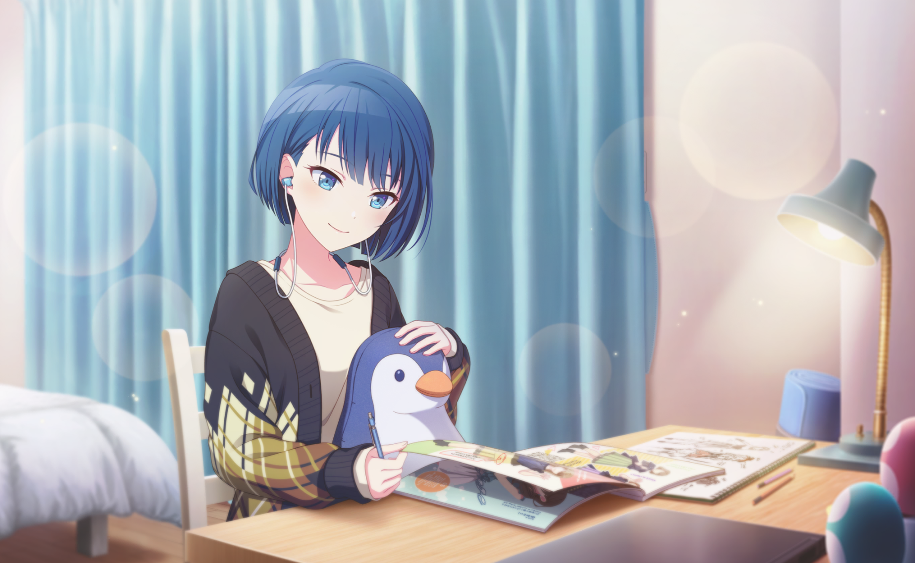 Safebooru Blue Eyes Blue Hair Dress Kiritani Haruka Project Sekai