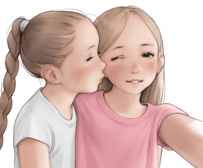 Mother and daughter kissing gif