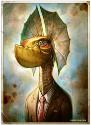formal monocle monster monster_hunter nariann portrait suit what wyvern yian_kut-ku rating:Safe score:1 user:Gelbooru