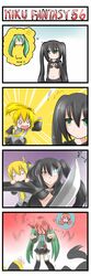 ! 4koma akita_neru black_rock_shooter black_rock_shooter_(character) catstudio_(artist) comic detached_sleeves half-life half_life hatsune_miku headcrab highres katana megurine_luka o_o parody sword takoluka vocaloid weapon rating:Safe score:0 user:Gelbooru