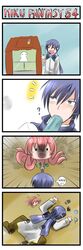 >_< 4koma \m/ bandaid catstudio_(artist) comic faceplant hatsune_miku highres hot_springs_symbol kaito megurine_luka popsicle takoluka vocaloid rating:Safe score:0 user:Gelbooru