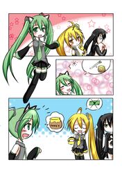 animal_ears black_rock_shooter black_rock_shooter_(character) cat_ears catstudio_(artist) comic hatsune_miku left-to-right_manga silent_comic thighhighs twintails vocaloid rating:Safe score:0 user:Gelbooru