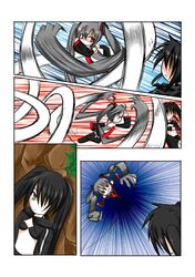 black_rock_shooter_(character) catstudio_(artist) comic left-to-right_manga prehensile_hair silent_comic vocaloid zatsune_miku rating:Safe score:0 user:Gelbooru