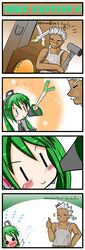 archer catstudio_(artist) comic engrish fate/stay_night fate_(series) green_hair hatsune_miku highres ranguage silent_comic spring_onion tears thai vocaloid |_| rating:Safe score:0 user:Gelbooru