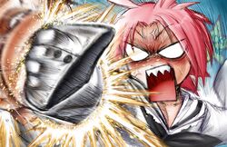 face_punching kogami_akira lucky_star oversized_clothes pink_hair punch punching school_uniform serafuku sharp_teeth shiraishi_minoru ujiga_waita rating:Safe score:0 user:Gelbooru