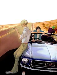 car contemporary monkey_d_luffy multiple_boys one_piece roronoa_zoro sanji rating:Safe score:0 user:Gelbooru