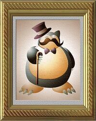 bow_tie cane clothed_pokemon facial_hair frame hat monocle mustache no_humans picture_frame pokemon portrait snorlax top_hat rating:Safe score:2 user:danbooru