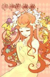 art_nouveau closed_eyes flower hair_flower hair_ornament highres itou_noiji lips long_hair original solo virgo zodiac rating:Safe score:4 user:danbooru