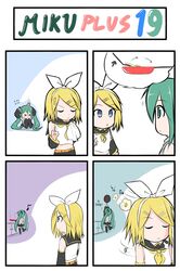 catstudio_(artist) comic egg food hatsune_miku highres kagamine_rin multiple_girls silent_comic thai translated vocaloid rating:Safe score:0 user:danbooru