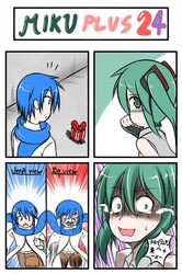 comic gift hatsune_miku highres kaito silent_comic thai translated vocaloid rating:Safe score:0 user:danbooru