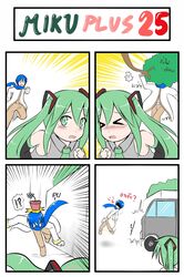 blood blush catstudio_(artist) comic flower_pot hatsune_miku highres kaito motor_vehicle silent_comic thai translated truck vehicle vocaloid rating:Safe score:0 user:danbooru