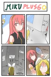 4koma alternate_hairstyle catstudio_(artist) comic fish highres kagamine_rin megurine_luka multiple_girls thai translated translation_request vocaloid rating:Safe score:0 user:danbooru