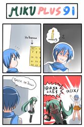 calendar calendar_(object) candle catstudio_(artist) comic error hatsune_miku highres kaito thai translated vocaloid rating:Safe score:0 user:danbooru