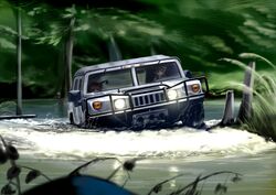 blonde_hair bow chipika hair_bow horns hummer ibuki_suika kirisame_marisa left-hand_drive motor_vehicle multiple_girls touhou vehicle rating:Safe score:1 user:danbooru