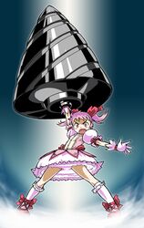 giga_drill_break giga_drill_breaker gloves kaname_madoka magical_girl mahou_shoujo_madoka_magica parody pink_hair red_eyes rohitsuka shoes short_hair tengen_toppa_gurren_lagann twintails rating:Safe score:3 user:danbooru