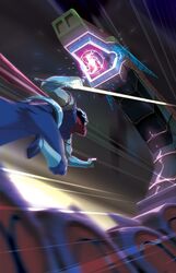 90s battle dragon electricity emperor_dragon energy energy_sword epic jeffrey_cruz lastscionz monster motion_blur ninja oldschool plasma_sword red_scarf robot running scarf science_fiction strider_(video_game) strider_hiryu strider_hiryuu sword tonfa weapon rating:Safe score:1 user:danbooru