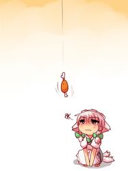 akisame_ruu angry animal_ears apron blue_dress boned_meat braid chibi dog_ears dog_tail dress fishing_line food hair_ribbon inu_sakuya izayoi_sakuya kemonomimi_mode maid maid_headdress meat pink_hair ribbon sitting solo tail tail_wagging touhou twin_braids v_arms wavy_mouth rating:Safe score:1 user:danbooru