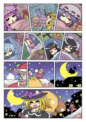 6+girls broom broom_riding christmas christmas_special_03 cirno colonel_aki comic flandre_scarlet foothold_trap gift houraisan_kaguya inaba_tewi kirisame_marisa konpaku_youki konpaku_youki_(ghost) marisa_stole_the_precious_thing multiple_girls patchouli_knowledge remilia_scarlet rx-78-2 sack saigyouji_yuyuko santa_costume silent_comic stuffed_animal stuffed_toy teddy_bear theft touhou rating:Safe score:0 user:Gelbooru
