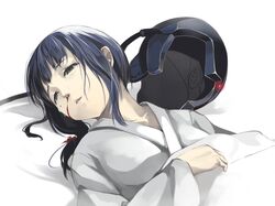bed blood death green_eyes helmet highres lips mole nervegear nosebleed sachi_(sao) short_hair simple_background solo spoiler spoilers sword_art_online tears white_background rating:Safe score:1 user:danbooru