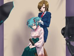  hatsune_miku hirabaru_kenji japanese_clothes meiko vocaloid 