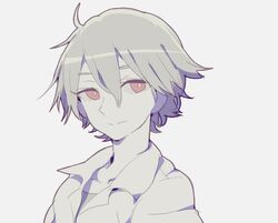  akka nagisa_kaworu neon_genesis_evangelion red_eyes short_hair smile white_hair 
