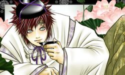 1boy flower gaara male naruto redhead sakazuki short_hair tyler 