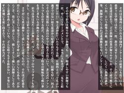  1girl black_hair brown_eyes chalk geppuntei_dappun glasses short_hair teacher text translation_request 