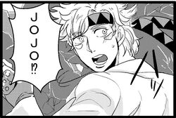  bottonbenz caesar_anthonio_zeppeli greyscale jojo_no_kimyou_na_bouken monochrome parody 