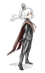  1girl bodysuit cape full_body hat kitayuki_kajika mononobe_no_futo solo tate_eboshi touhou 
