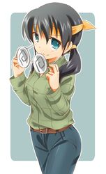  black_hair blue_eyes coke-bottle_glasses headband juujiro_eru long_hair makishima_saori ore_no_imouto_ga_konna_ni_kawaii_wake_ga_nai twintails 