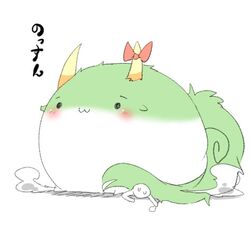  ex-keine horns kamishirasawa_keine lowres no_humans rebecca_(keinelove) ribbon sukusuku_hakutaku tail touhou 