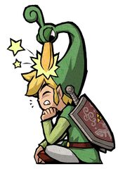  ezlo hat highres link minish_cap nintendo official_art pointy_ears shield sword the_legend_of_zelda weapon 