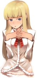  blonde_hair blue_eyes emilie_de_rochefort hands_clasped heisa lili solo tekken 
