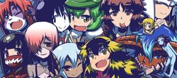 6+girls black_hair blonde_hair blue_eyes blue_hair blue_skin brown_hair closed_eyes demon_girl demon_horns face_mask facial_mark fairy fairy_wings fang forehead_mark furry gradient_hair green_hair grey_eyes group_picture hair_over_one_eye horns long_hair mask matsuda_yuusuke minigirl multicolored_hair multiple_girls original pale_skin purple_hair red_eyes redhead scales slit_pupils smile spiky_hair stitches tongue tongue_out two-tone_hair violet_eyes white_hair wings wink yellow_eyes zombie 