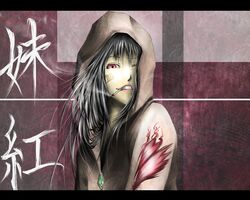  bandage cigarette fujiwara_no_mokou hood long_hair red_eyes silver_hair smile smoking something-4570_(pixiv) sweater touhou wink 