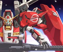 ex-s_gundam gun gundam gundam_sentinel mecha solo space weapon zb 