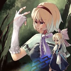  blonde_hair hairband ribbon shanghai shanghai_doll short_hair suisai touhou 
