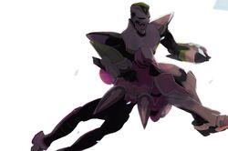  2boys barnaby_brooks_jr carrying kaburagi_t_kotetsu mask multiple_boys power_armor power_suit princess_carry superhero tiger_&amp;_bunny wild_tiger yukita819 