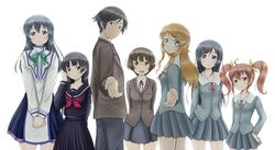  6+girls aragaki_ayase gokou_ruri kousaka_kirino kousaka_kyousuke kurusu_kanako makishima_saori multiple_girls ore_no_imouto_ga_konna_ni_kawaii_wake_ga_nai roaru_(gyuren) school_uniform serafuku tamura_manami 