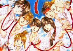  chiriko chiriko_(fushigi_yuugi) everyone fushigi_yuugi hotohori mitsukake nuriko tamahome tasuki tasuki_(fushigi_yuugi) watase_yuu 